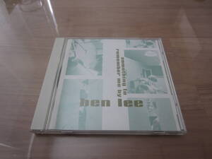 Ben Lee/Something to Remember Me By 国内盤帯無CD オルタナ フォーク ギターポップ The Bens Noise Addict 