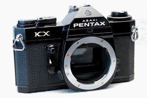 PENTAX ペンタックス 昔の高級一眼レフカメラ KX（黒）ボディ 希少な作動品 （腐食無し）