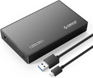 ORICO USB-C 3.5インチ HDDケース 3588C3-BK USB3.1 SATA3.0 外付け 20TBまで 2.5 / 3.5 両方対応 USB3.0 6Gbps伝送 UASP高速