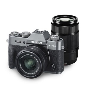 中古 １年保証 美品 FUJIFILM X-T30 ダブルズームキット XC 15-45mm + XC 50-230mm II チャコールシルバー