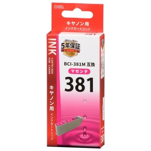 キヤノン互換 BCI-381M 染料マゼンタ_INK-C381B-M 01-4341 オーム電機