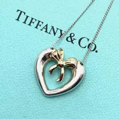 Tiffany＆Co.ティファニー ハートリボンネックレス 18金　SV925
