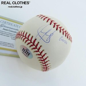 【証明書付き】ELITE社 MLB/メジャーリーグ Juan Alberto Gonzalez/フアン・ゴンザレス Signed Baseball/サイン ボール /000