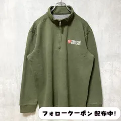 古着 used　MOUNTAIN CLUB　長袖ロゴ刺繍スウェット　トレーナー　ハーフジップ　TSCO　緑　グリーン　秋冬服