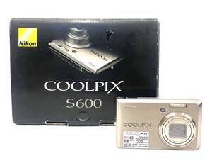 【B】【14653】☆★Canon　キャノン　COOLPIX S600 GL クールピクス　デジタルカメラ　箱有り　動作確認済み　SDカード付属　現状品☆★