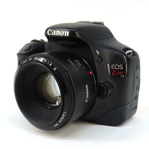 105s Canon キヤノン EOS Kiss X4 ＆ EF 50mm F1.8 II セット デジタル一眼レフカメラ ※中古