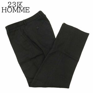 23区 HOMME オム 春夏～通年 麻混 ストレッチ★ スラックス パンツ Sz.44　メンズ グレー　C3B03662_9#P