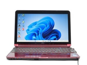 Win11Home/WEBカメラ/中古/15.6型/ノートPC/高速SSD256/4GB/2世代i5/FMV　AH56/E　 　新品無線マウス　WPS office2搭載