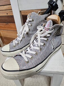 コンバース CONVERSE ALL STAR スニーカー ハイカット ストライプ 27,5cm オールスター サイドジップ