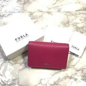 【1品限り】 フルラ フューシャピンク ショッキングピンク レザー パスケース FURLA #B254