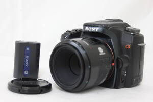 【返品保証】 ソニー SONY α DSLR-A100 Minolta AF Macro 50mm F2.8 バッテリー付き デジタル一眼 v9937