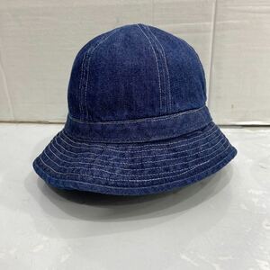 【NEW YORK HAT ニューヨークハット】バケットハット デニム インディゴ　L USA製 帽子 2404oki K