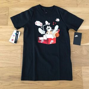 1円スタート！タグ付き新品未使用！送料込み！ Nikeナイキ Tシャツキッズサイズ エアフォース1 ブラック黒