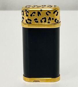 Cartier カルティエ ライター 火花未確認 ヒョウ柄Xブラック 喫煙グッズ 喫煙具 高級ブランド 46j-12-5