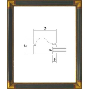 デッサン用額縁 木製フレーム 7510 大衣サイズ アンティークグリーン