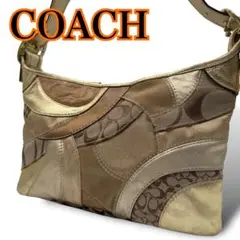 美品 COACH トートバッグ マルチシグネチャー ベージュ F14008