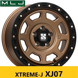 人気 オフロードスタイル マットブロンズ MLJ XJ07 7.0J×16in IS35 PCD114.3 新品4本 デリカD5 RAV4 CX-5 に