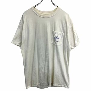 GUY HARVEY 半袖 プリント Tシャツ Lサイズ ガイハーベイ ポケットTシャツ ホワイト コットン 古着卸 アメリカ仕入 t2408-3034