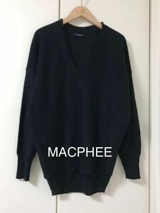 マカフィー　MACPHEE リネンニット　Vネック 1 ニット　セーター 麻100％　20630