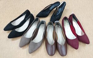 65★5足セット!!未使用展示品★NOFALL/ノーフォール★パンプス ミュール サイズLL 約24.0～24.5cm ブラック ブラウン ワインカラー