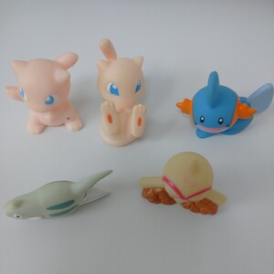 ポケモンキッズ　指人形　まとめ売り　ミズゴロウ　ヤジロン　ミュウ×2　テッポウオ　レトロ　当時物　中古