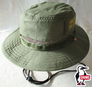 チャムス★CHUMS【レイトンバケットハット】Layton Bucket Hat ミリタリーハット キャンプアウトドア帽子 CH05-1373 カーキグリーン