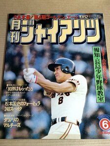 月刊ジャイアンツ ピンナップ付き 1982.6 報知新聞社/松本匡史/江川卓/篠塚利夫/山倉和博/中畑清/定岡正二/河埜和正/プロ野球/B3231192