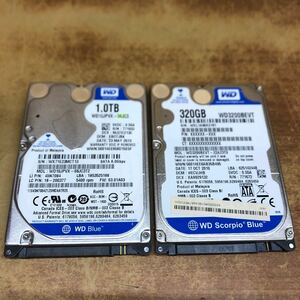 WD WD10JPVX-08JC3T2 1000GB 1TB /WD3200BEVT-22A23T0 320GB まとめ2点