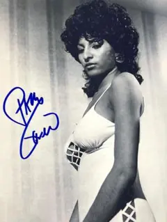 パム・グリア直筆サイン入り超大型写真…Pam Grier…女記者フライデー