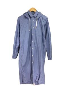 COMME des GARCONS SHIRT◆シャツフーディーコート/S/コットン/BLU/ストライプ/S28076