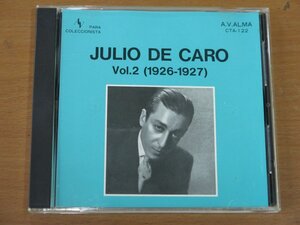 CD JULIO DE CARO Vol.2 (1926-1927) CTA-122 中古品 CLUB TANGO ARGENTINO フリオ・デ・カロ