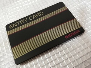 希少★日産 NISSAN 純正品 純正オプション★エントリーカード　ENTRY CARD★Y31 シーマ セドリック グロリア レパード スカイライン 当時物