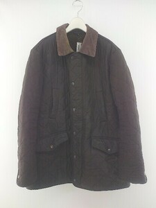 ◇ Barbour バブアー キルティング 長袖 コート サイズL ブラウン メンズ P