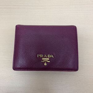 y092711m PRADA プラダ 二つ折り財布 小銭入れ 財布 レザー カード入れ 