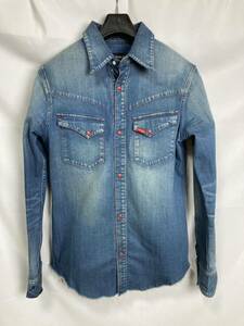 1PIU1UGUALE3 western denim shirt カットオフウエスタンデニムシャツ