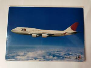 □JAL　日本航空　新品 BOEING747-400 下敷き　コックピット　2４cm定規付き　