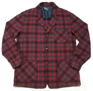 M【50’s/PENDLETON・ジャケット】ペンドルトン オンブレチェック シャドウチェック ヴィンテージ 50年代 ウールジャケット 古着