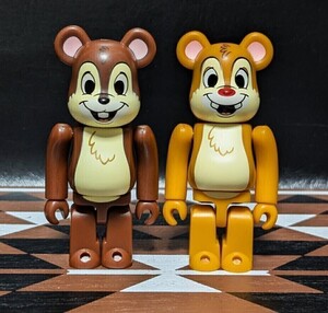 BE@RBRICK BEARBRICK ベアブリック 100％ (CHIP & DALE 2 PACK) チップとデールの大作戦 現品のみ D240896