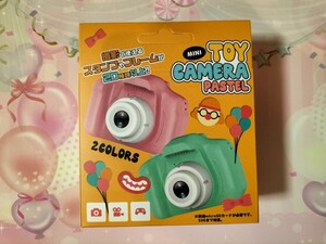 「 TOY CAMERA PASTEL 」 2インチ ディスプレイ搭載 キッズカメラ 動画 写真 ミニゲーム ピンク 新品 