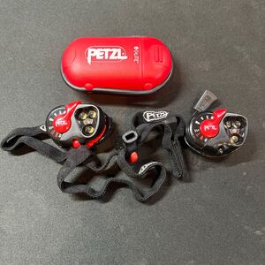 中古 PETZL ペツル HEADLAMP スポーツヘッドランプ エマージェンシー ヘッドランプ イーライト e+LITE 旧モデル 2個セット