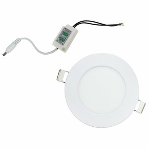 超薄型 LED パネル 4ｗ 12V/24V 照明 6500K ルームランプ 薄型照明 天井 LED照明 パネル照明 キャンピングカー 船 電気