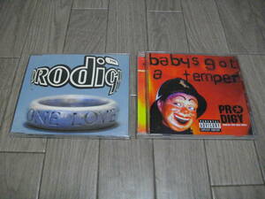 The Prodigy プロディジー CDシングル2枚セット One Love Baby`s Got A Temper Industrial インダストリアル EBM Meat Beat Manifesto 