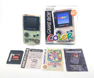 ゲームボーイカラークリア おまけソフト付き「動作確認済」「ジャンク」 任天堂 Nintendo GAME BOY GAMEBOY COLOR