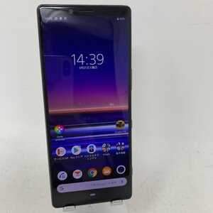 【美品】SONY/Xperia 1 SOV40/64GB/Black/良好/42437