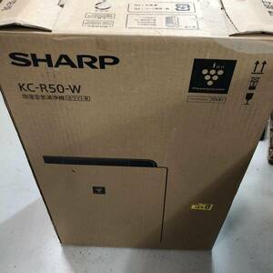 動作確認済　24年製　シャープ 加湿 空気清浄機 KC-R50-W プラズマクラスター 7000 空気清浄 23畳 ホワイト タンク容量 約2.5L/加湿量500mL