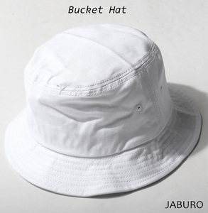 ★送料無料★新品タグ付■JABURO /ジャブロー/アウトドア紫外線防止バケットハットコットン/WHT■在庫限り■