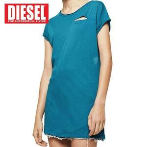 ディーゼル Tシャツ レディース カットソー グリーン Mサイズ チュニック DIESEL ブランド トップス T-DIMMY-A