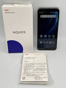 i23HI【1円スタート】au SHARP AQUOS sense2 Android スマートフォン SHV43SKA ブラック 32GB SIMロック解除済 制限○ 未使用 保管品