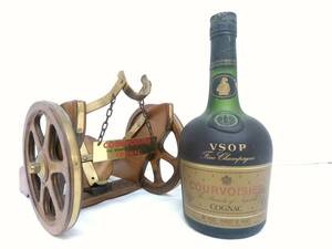 【未開栓】COURVOISIER クルボアジェ VSOP 700ml コニャック ブランデー/大砲型ホルダー付き/洋酒/古酒/01YZ111701-8