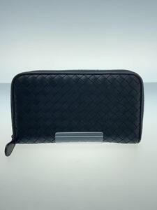 BOTTEGA VENETA◆長財布/レザー/BLK/メンズ/114076